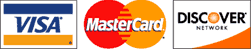 Visa, MasterCard, Discover Logo